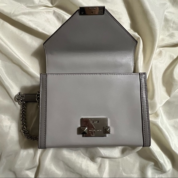 Michael Kors Mini Whitney Grey Crossbody Bag - Picture 8 of 15